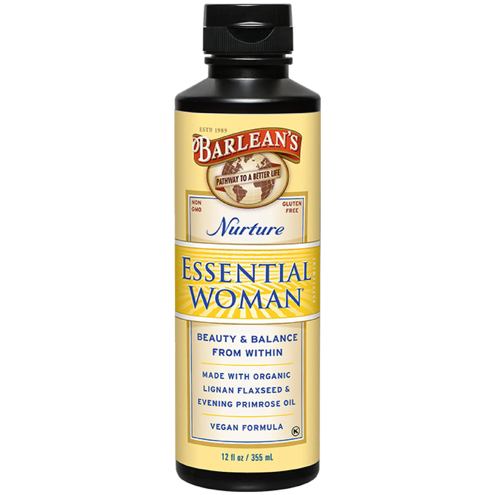 Barlean's Essential Woman bottle front showing daily beauty support.