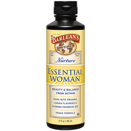 Barlean's Essential Woman bottle front showing daily beauty support.