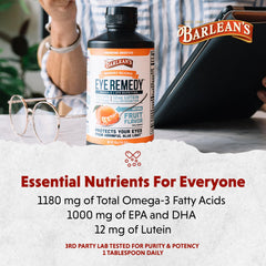 Barlean's Eye Remedy measuring spoon beside bottle for a simple dose
