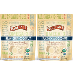 Barlean's flax chia coconut seed blend pack offers a nutrient-dense omega-3 and fiber boost.