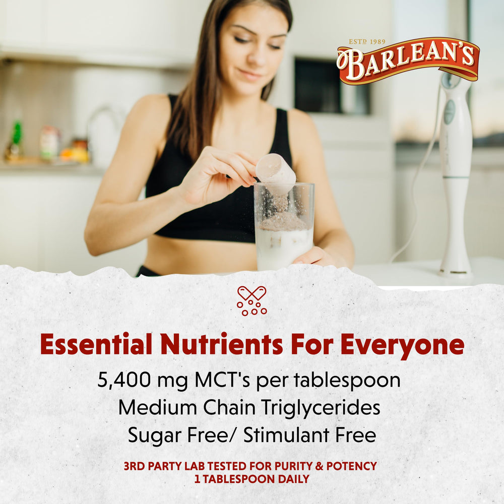 Barlean's MCT oil coconut flavor profile enhances wellness routines