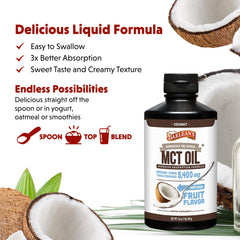 Barlean's MCT oil smooth pour texture in drinks