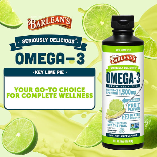 Barlean's Omega-3 liquid creamy texture on a spoon for easy daily serving