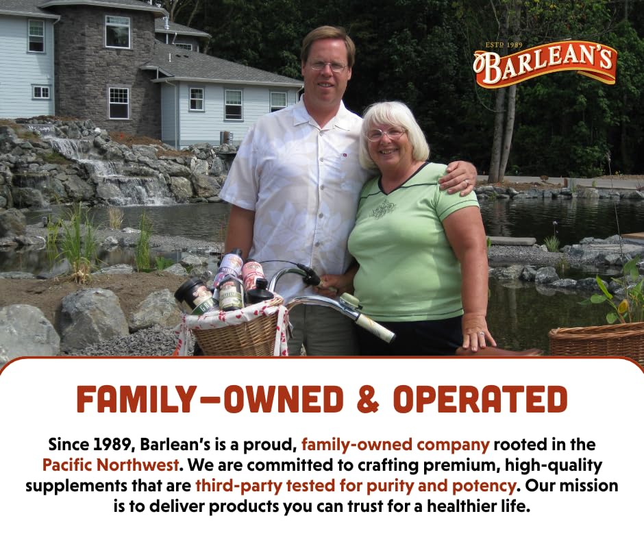 Barlean's Omega 3 bottle stored in the fridge after opening.
