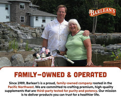 Barlean's Omega 3 bottle stored in the fridge after opening.
