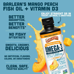 Close-up of Barlean's Omega 3 label highlighting the product details.