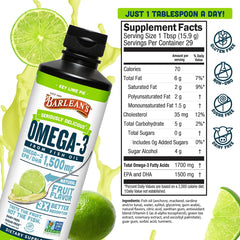 Barlean's Omega-3 liquid USA-made label highlighting quality and origin