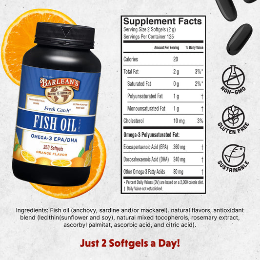 Barlean's Omega-3 softgels in hand for easy daily intake and potential brain health benefits
