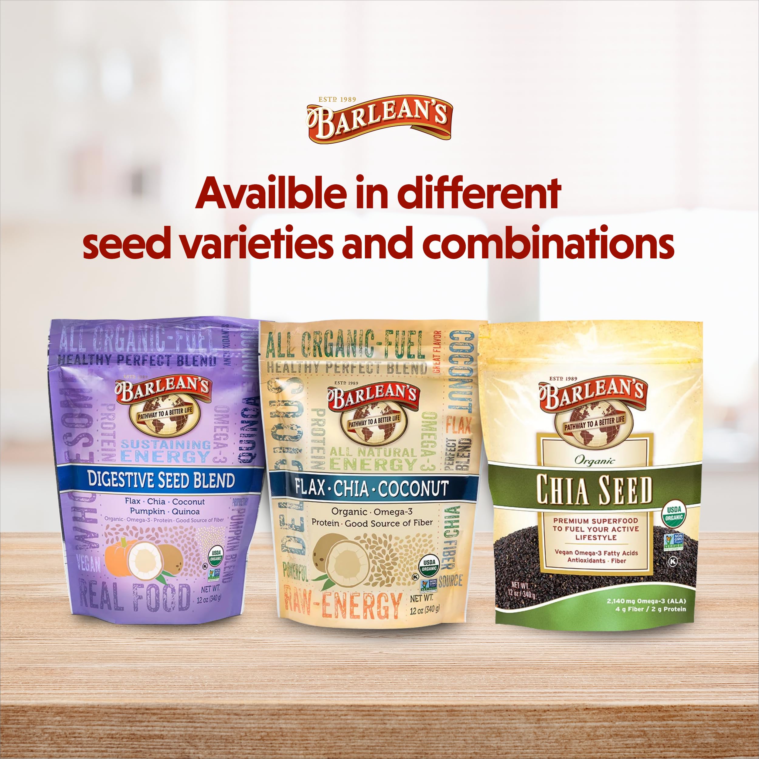 Refrigeration after opening keeps Barlean's Digestive Seed Blend fresh.