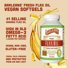 Barlean's softgels in hand suggest portability for on-the-go lifestyles.