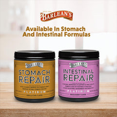 Barlean's Stomach Repair packaging close-up with trusted label.
