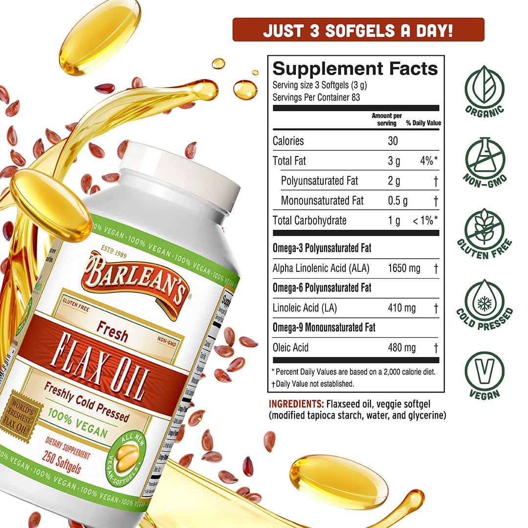 Barlean's US-made bottle conveys trusted quality and freshness.
