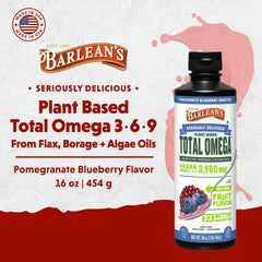 Barlean's omega-3-6-9 pour demonstrates quick, spoon-friendly daily use.