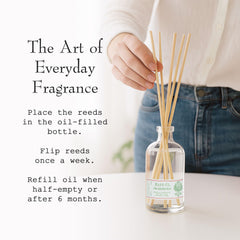 Barr-Co Fir & Grapefruit diffuser glass bottle protects scent and stays stylish.