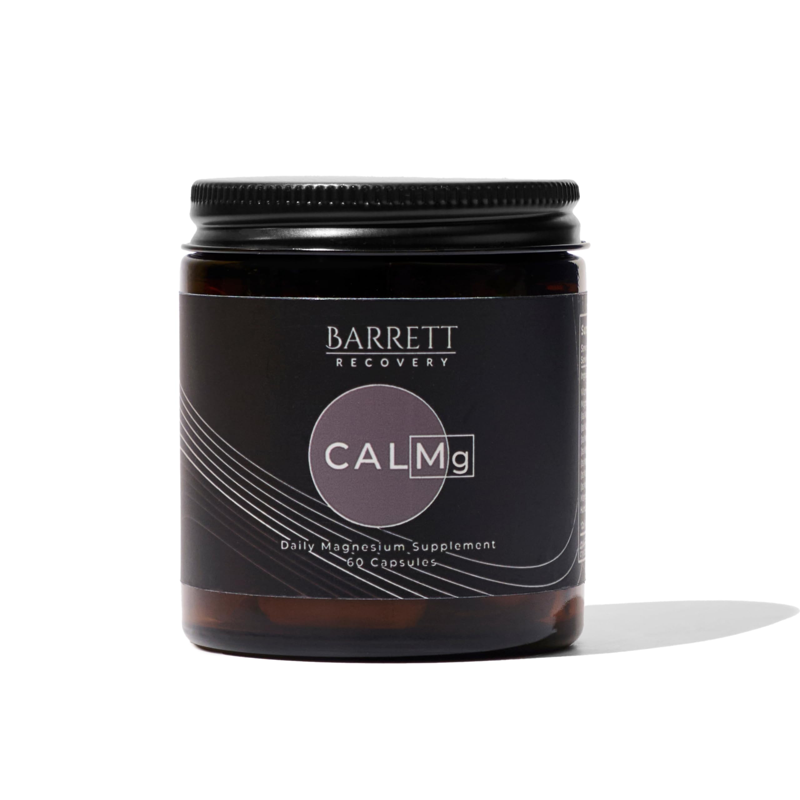 Barrett Recovery CALMg bottle front for restful sleep support.