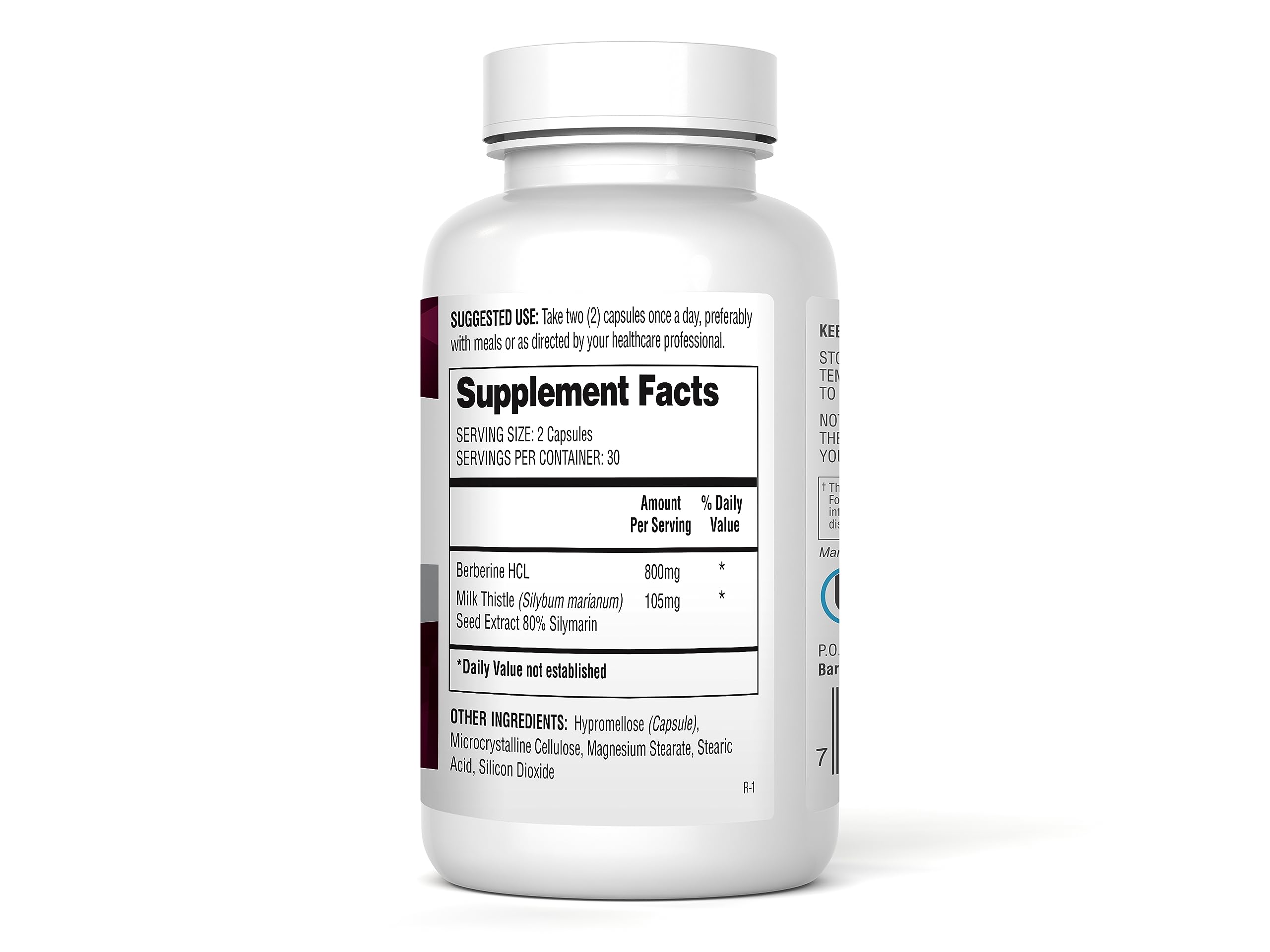 Barton Nutrition Berberine 800mg capsules supporting healthy carb response.