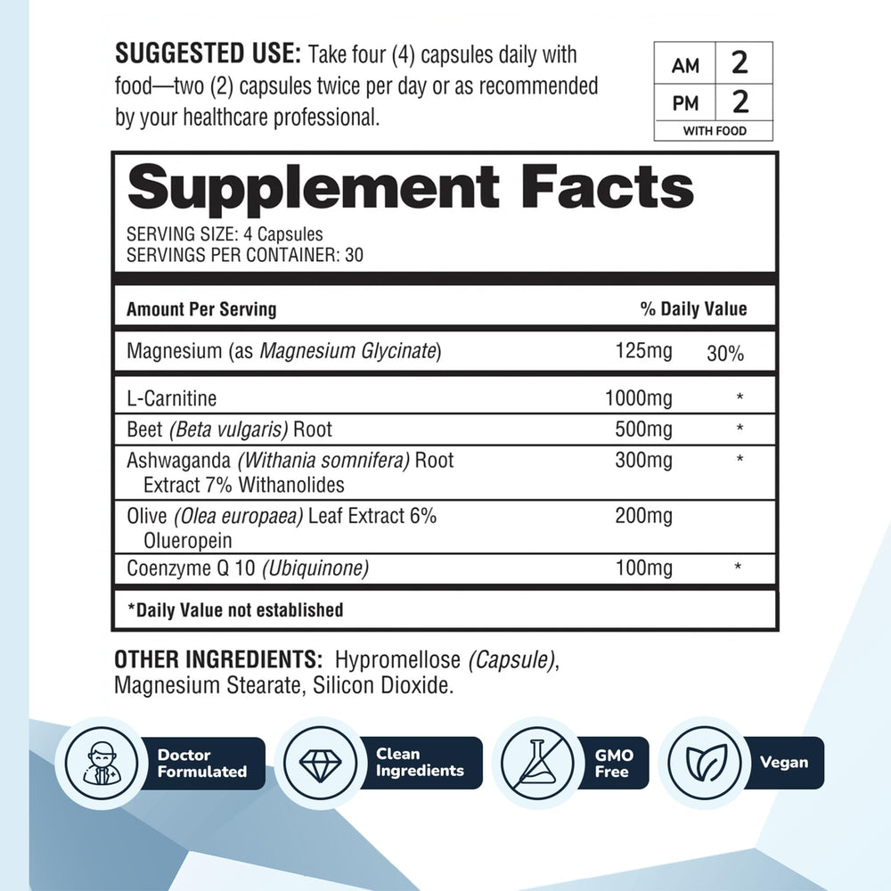 Barton Nutrition HealthyHeart Support+ capsules closeup showing convenient daily capsules.