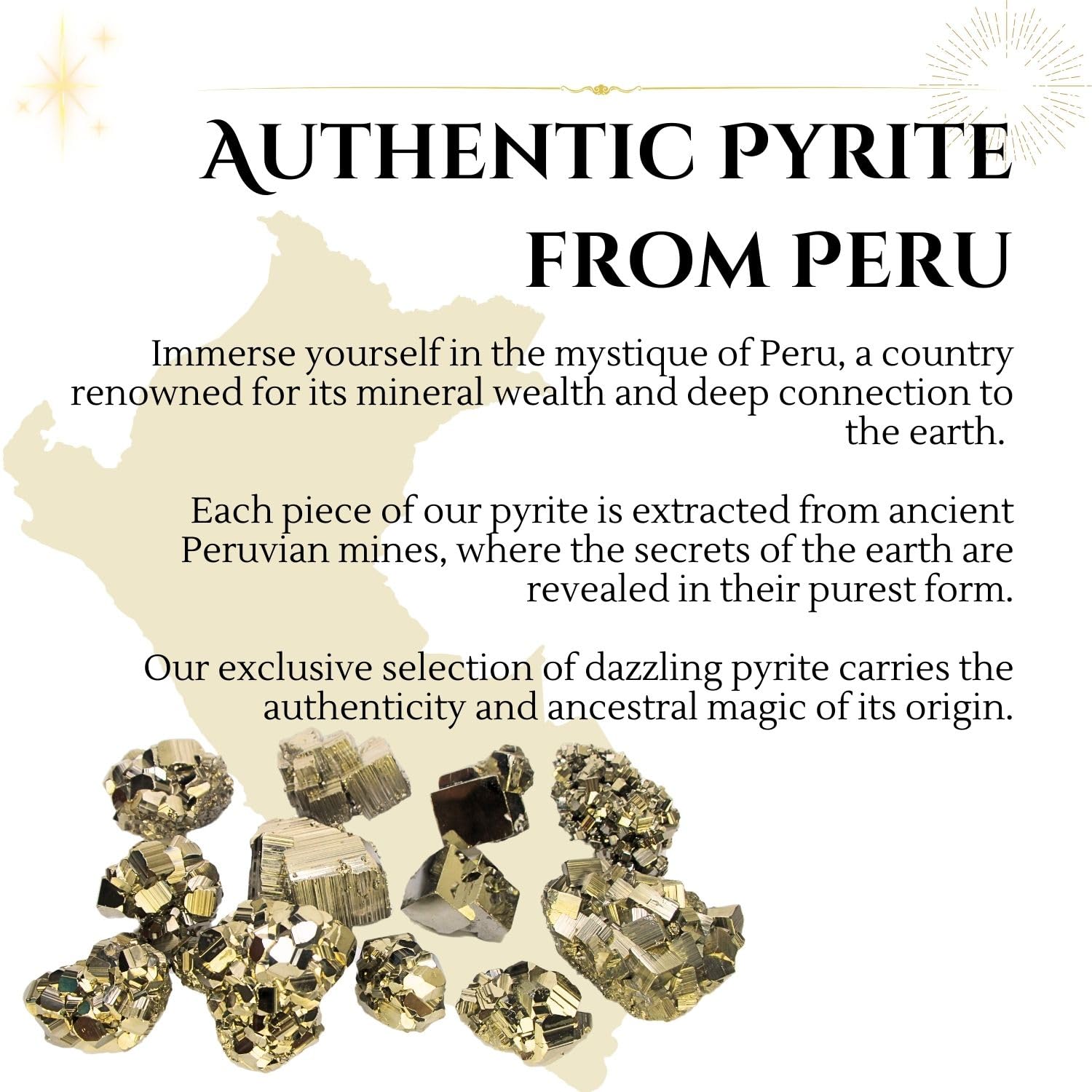 Bartra Product natural pyrite from Peru, ideal gift and collector piece