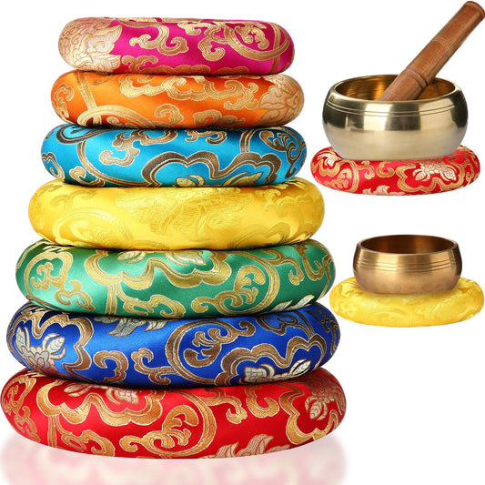 Barydat silk singing bowl cushion 13.5 cm supports bowls and prevents slipping.