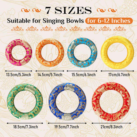 Barydat silk singing bowl cushion 14.5 cm provides stable placement and elegant display.