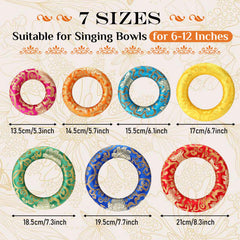 Barydat silk singing bowl cushion 14.5 cm provides stable placement and elegant display.