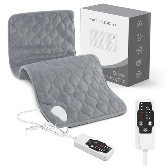 Basanie heating pad on back and shoulders offering targeted warmth for comfort