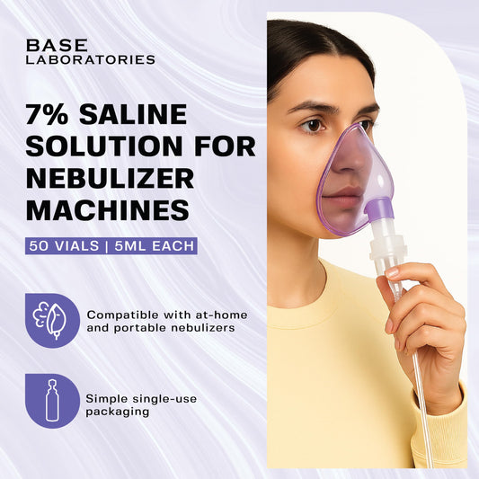 BASE LABORATORIES 50-vial pack offers 5ml unit doses for easy, measured use.