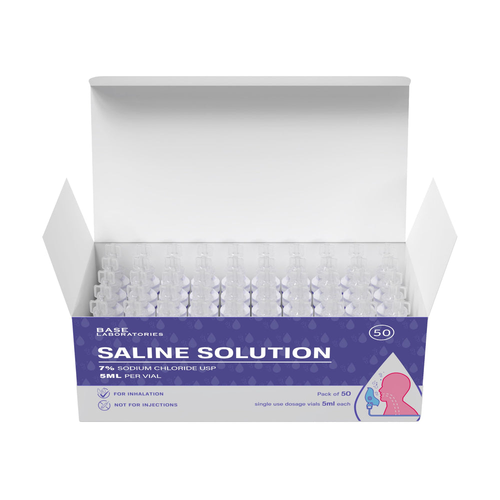 BASE LABORATORIES 5ml unit-dose vial closeup for precise dosing.