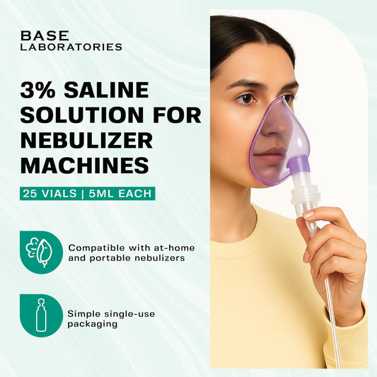 BASE LABORATORIES 5ml unit-dose vial ready for single-use nasal irrigation sessions