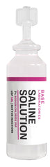 BASE LABORATORIES 7% saline package showing 50 vials for daily sessions.