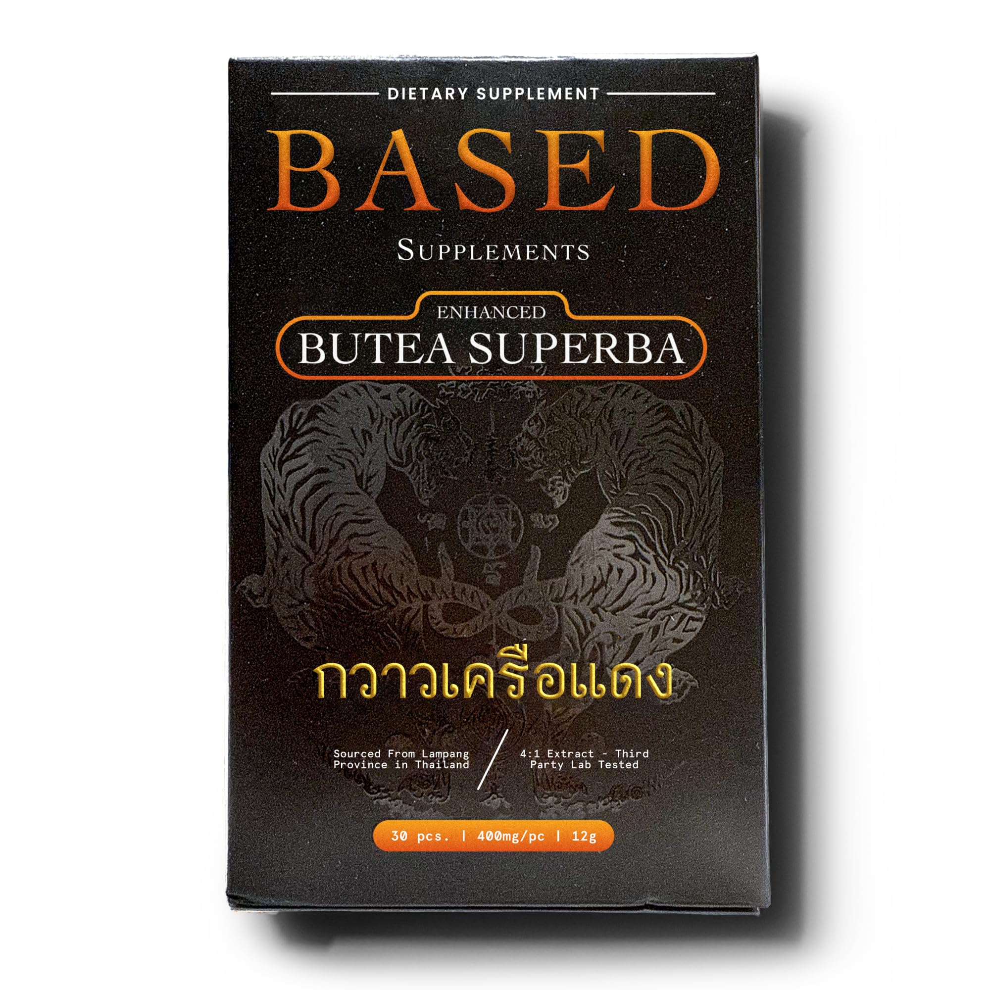 Based Supplements Butea Superba root powder bottle for daily vitality support