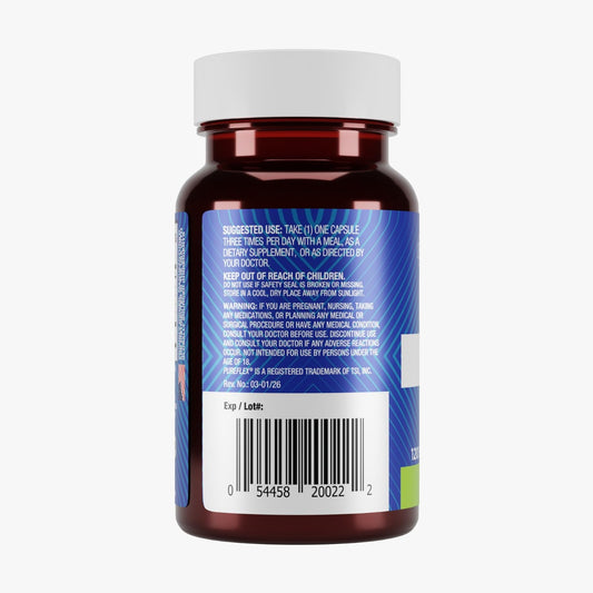 Basic Brands Move Pureflex bottle side view highlighting label and ingredients.