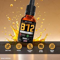 Basic Greens B12 drops non GMO gluten free dairy free