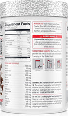 Basic Supplements Basic Whey Protein Isolate scoop stirred into a shake for high protein
