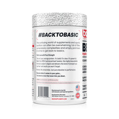 Basic Supplements hydrolyzed beef isolate nutrition label closeup with amino acid details