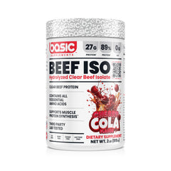 Basic Supplements hydrolyzed beef isolate powder tub for fast, dairy-free protein.