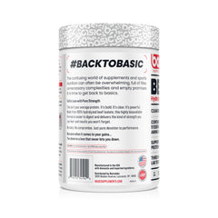 Basic Supplements hydrolyzed beef isolate shake glass showing easy mix.