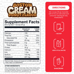 Basic Supplements Whey Protein gluten-free badge highlights dietary compatibility.