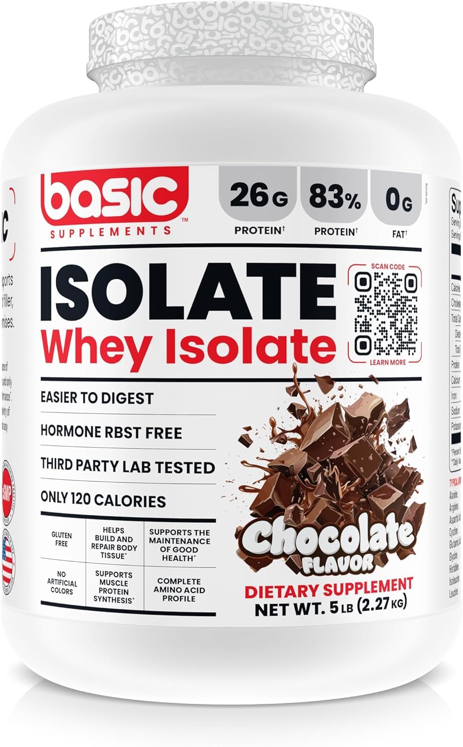 Basic Supplements Basic Whey Protein Isolate: pour a quick, high-protein post-workout shake