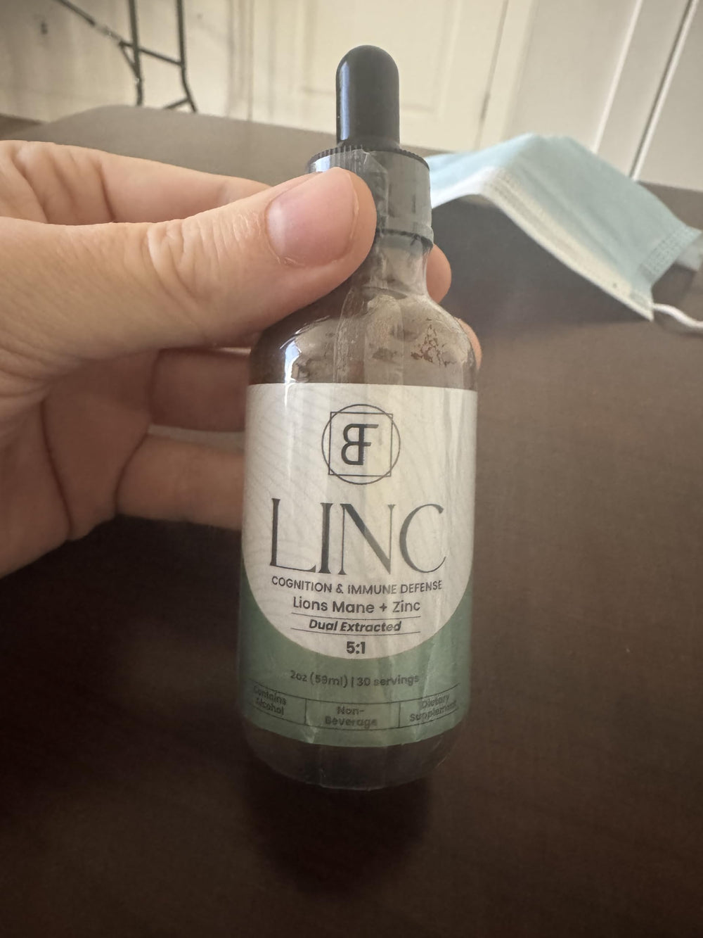 Basidia Farms LINC 30-day supply for simple daily intake.