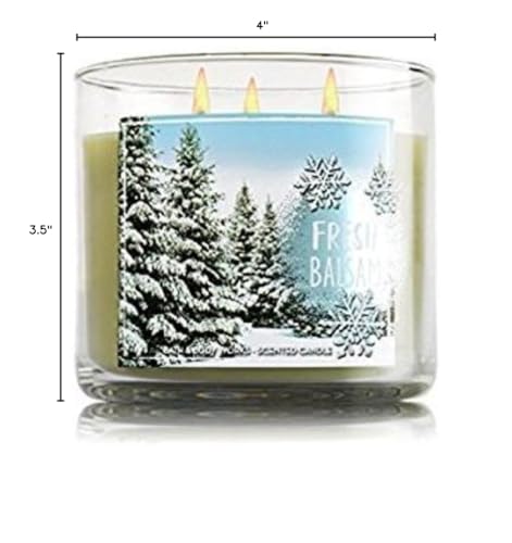 Bath and Body Works Fresh Balsam 3-Wick Candle lit burn ideal for cozy evenings
