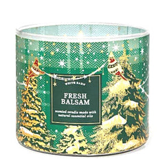 Bath & Body Works White Barn 3-Wick Candle with essential oils for room-filling fragrance.
