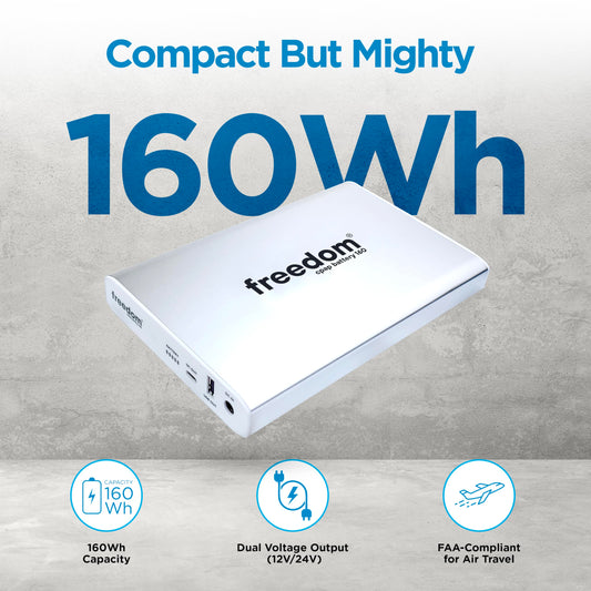 Freedom CPAP compact travel design by Battery Power Solutions for easy portability
