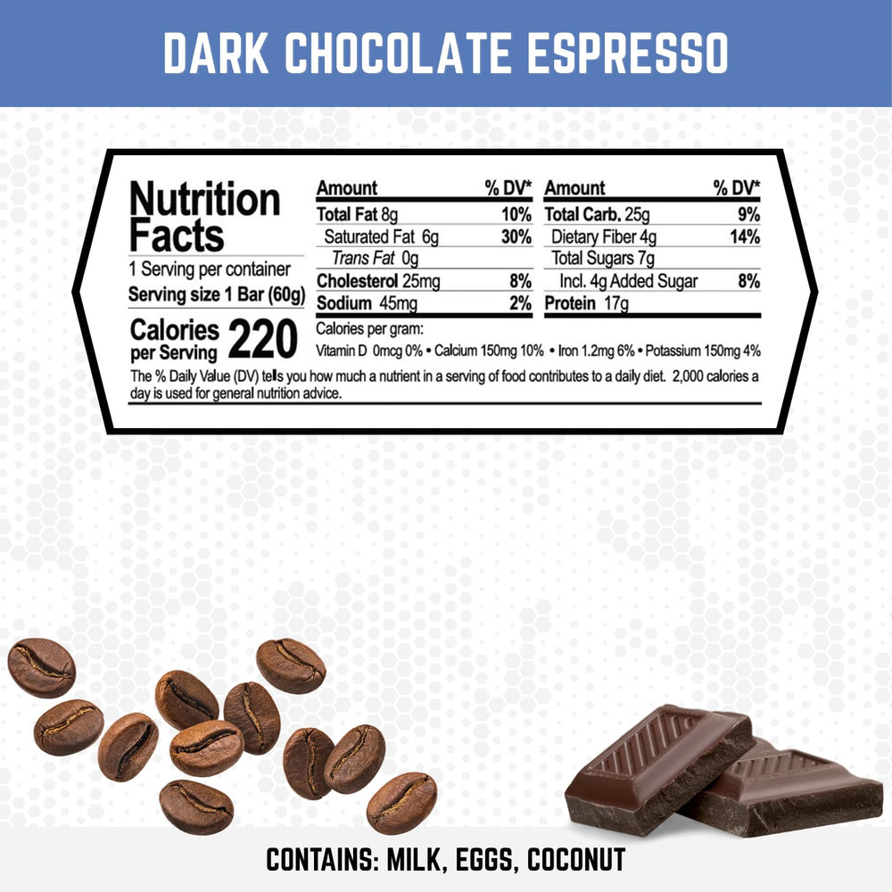 Battle Bars dark chocolate espresso bar close-up reveals crisp texture.