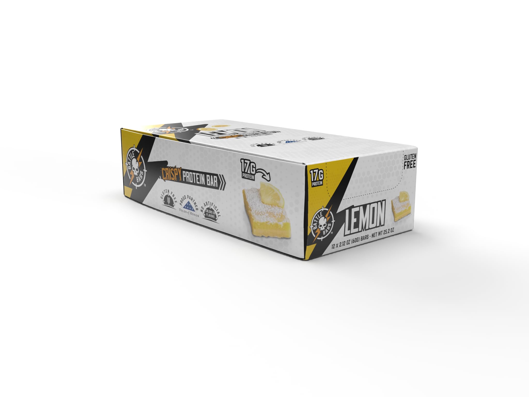 Battle Bars Lemon Almond bar foil-wrapped for on-the-go freshness.