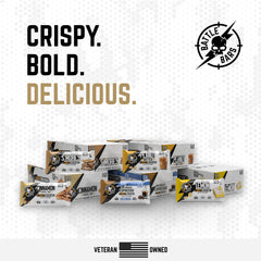 Battle Bars Lemon Almond bar hero shot showcases lemon zest and chocolate coating.