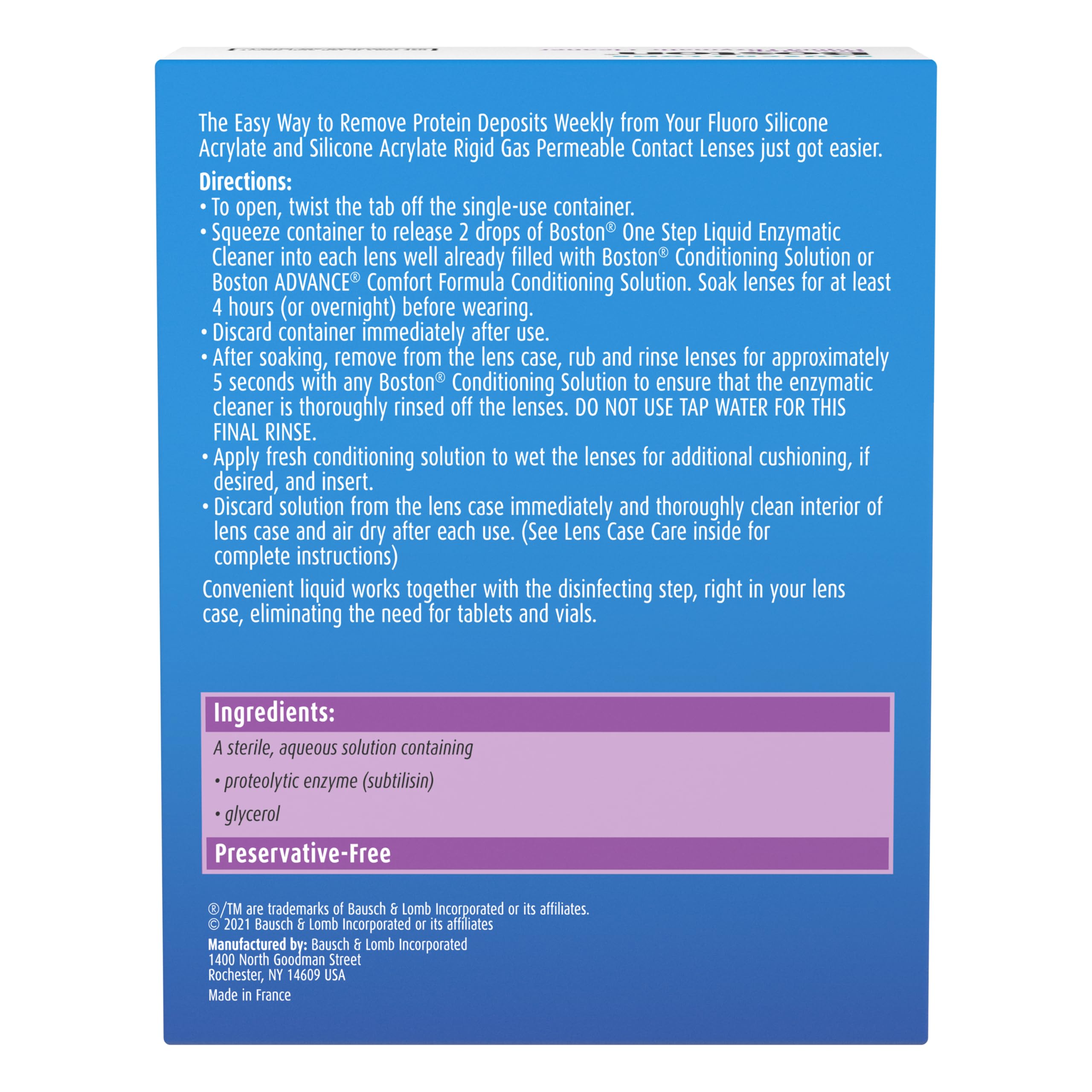 Boston brand trusted for RGP solutions and eye care professionals