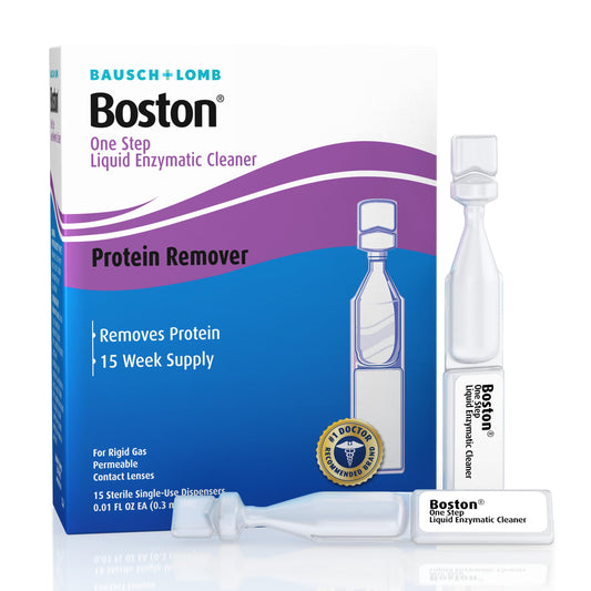 Preservative-free protein remover from Bausch + Lomb Boston in use