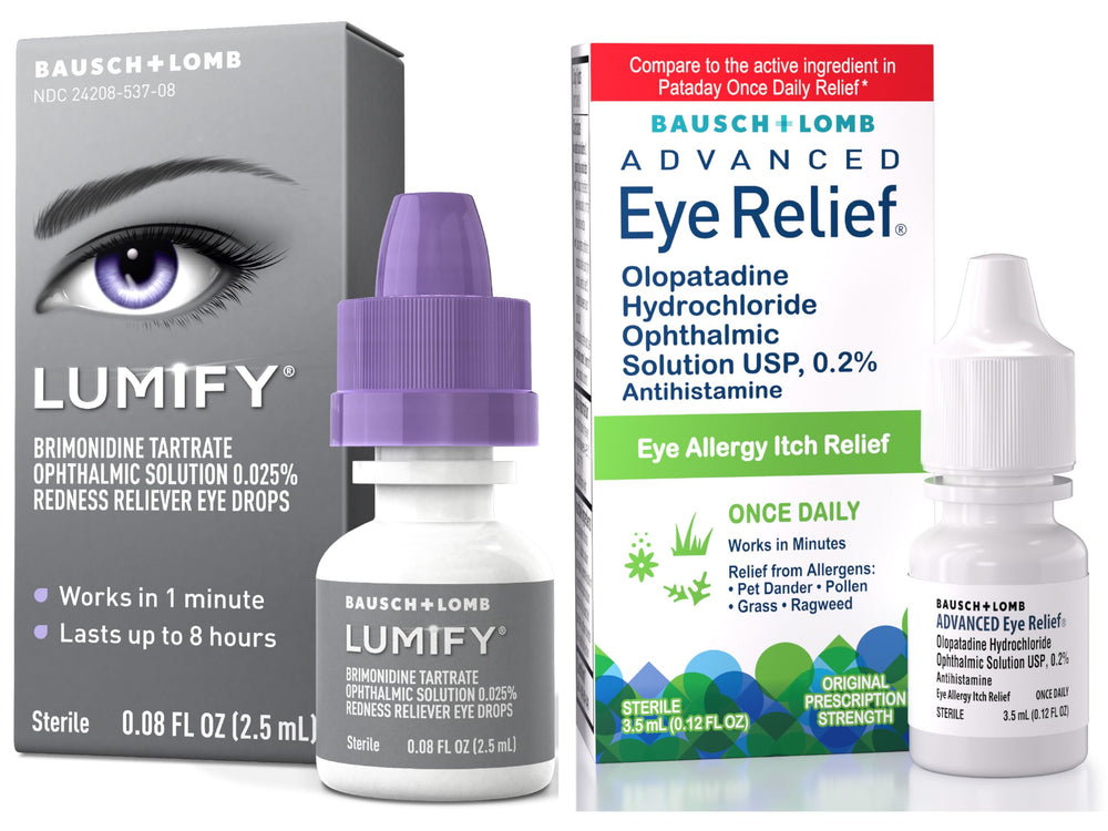 Bausch + Lomb Lumify bottle close-up for quick redness relief