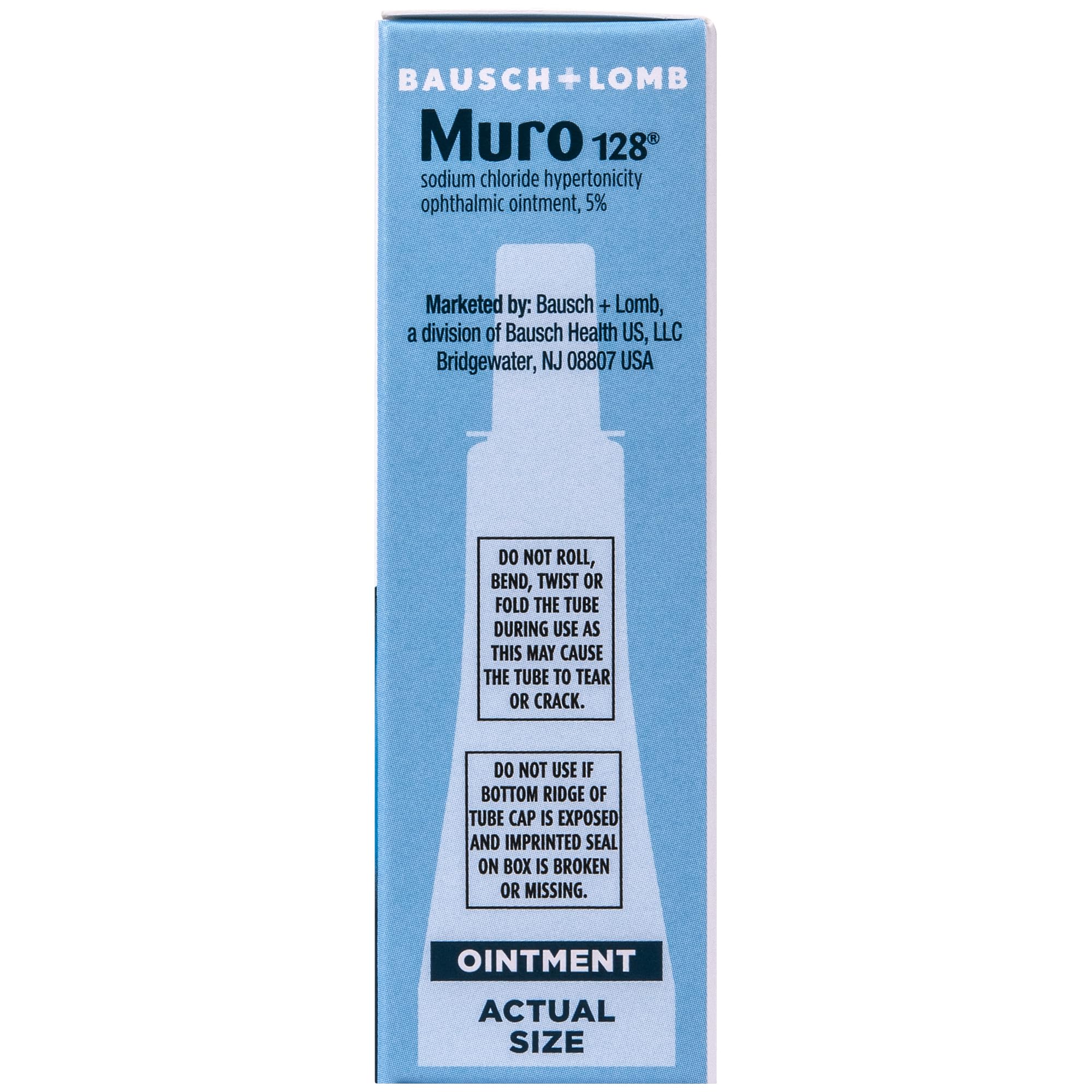 Applying Muro 128 ointment to the eye for corneal relief
